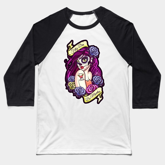 La Catrina - Dia De Los Muertos Baseball T-Shirt by IconicTee